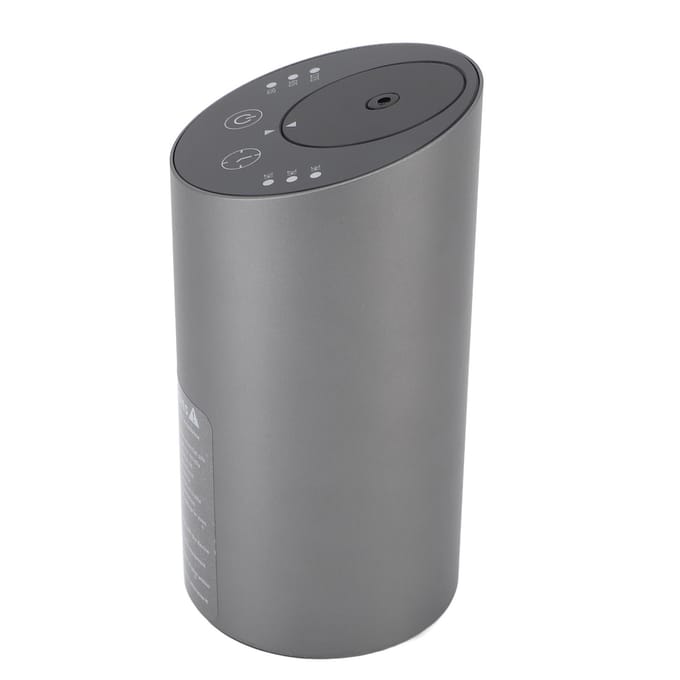 Auto Aromatherapie Diffuser met Timer Laag Geluidsniveau Anti Lekkage Aluminiumlegering Draagbaar Watervrij Auto gray