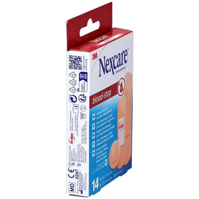 Nexcare Blood Stop Strips 3 Maten Assortiment 14 Pleister
