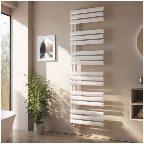 EMKE Handdoekradiator, zijaansluiting, Wit, 174 x 50 cm, 683 Watt