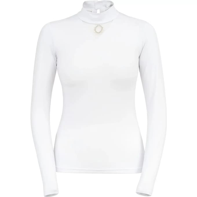Damespolo met lange mouwen Cavalliera Crystal Drop