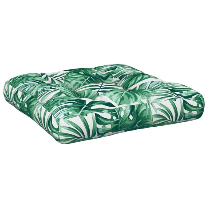 vidaXL - Palletkussen - 58x58x10 - cm - cm - stof - bladpatroon
