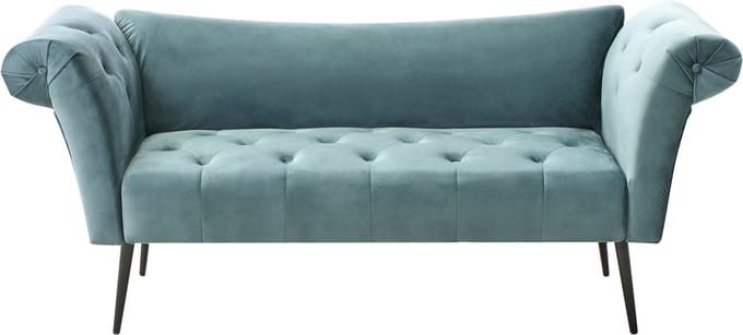 BELIANI NANTILLY - Chaise longue - Blauwgroen - Stof
