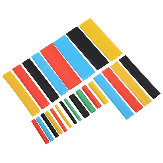 Kit de 328 gaines thermorétractables en polyoléfine colorées, gaines de câbles rétractables avec 2:1 retrait