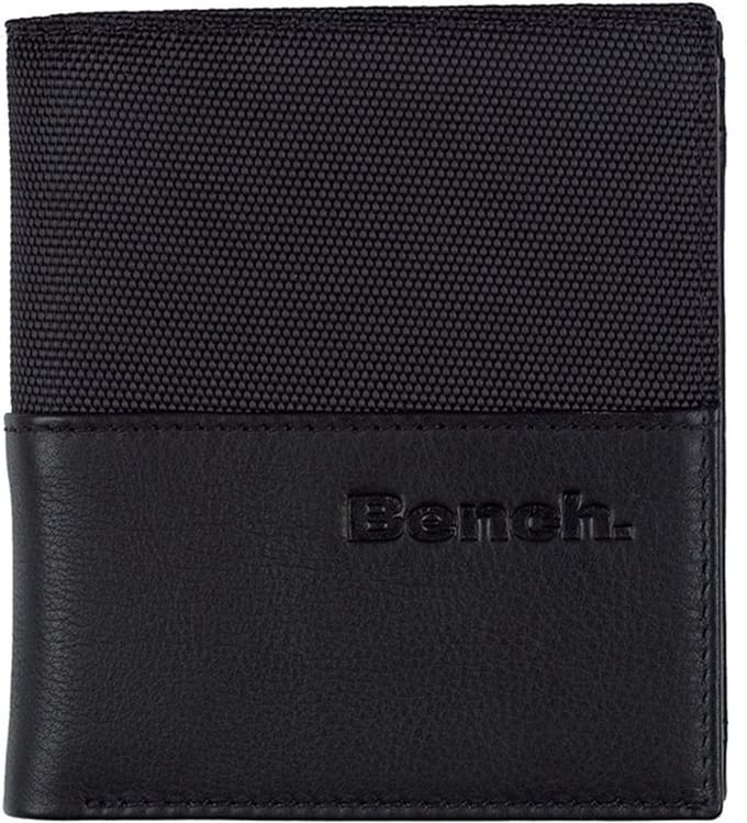Bench Carbon portemonnee 9 cm - Jongens - Staand formaat - schwarz
