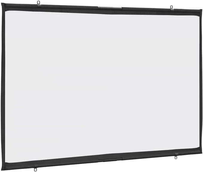 Projectiescherm - Rolscherm Wandhangend - Thuisbioscoop Presentaties - Mat Wit Polyester - 50 inch 16:9 - Mat Wit