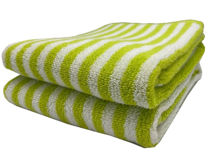 Biarritz handdoek 50x70 cm poison/white - set van 2