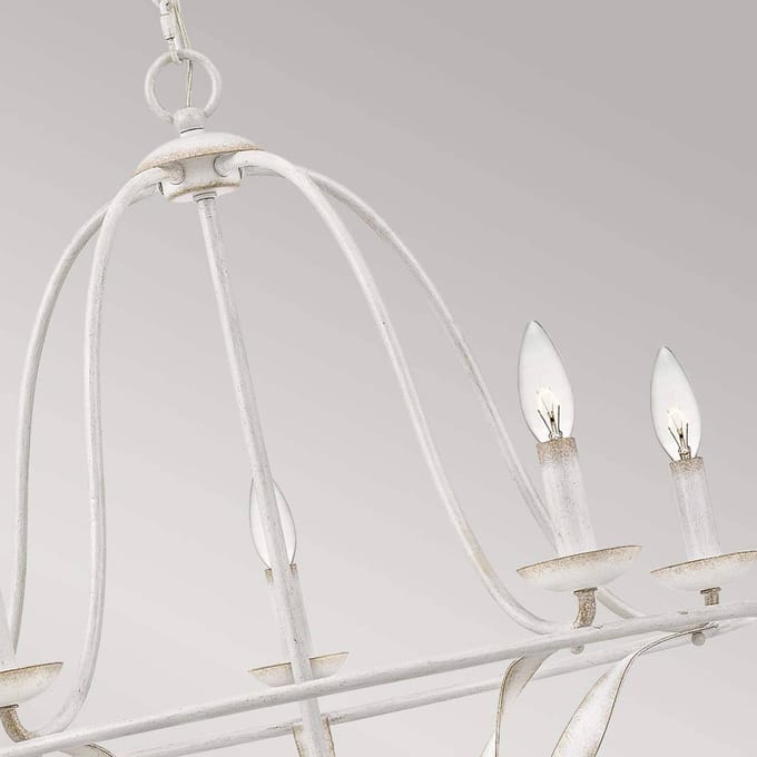 Quoizel LED Kroonluchter | 5X E14 Max 40W | Dimbaar | Antique White