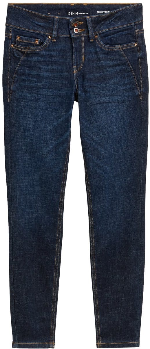 Tom Tailor Denim - TTJONA Extra Magere Jeans - Maat 26 - Used Dark Stone Blue Denim
