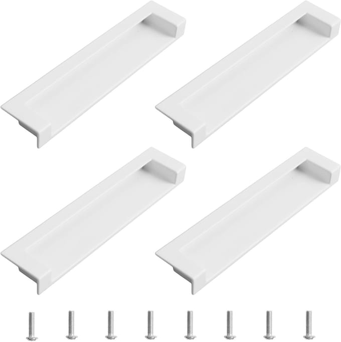 Dailygoods- Deurgrepen 4-pack - Verborgen Handgreep - Ingebedde Vingertrekken - Zinklegering - Modern Ontwerp - Ruimtebesparend - Kastgrepen