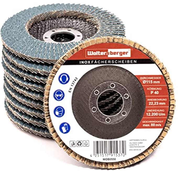Ventilatorschijven voor Metalen en Hout - Diameter 125 mm - Korrel 80 - 10 Stuks