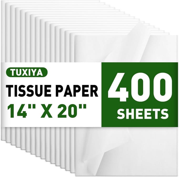 Tissuepapier wit 400 vellen 35,6 x 50,8 cm voor geschenkverpakking en decoratie