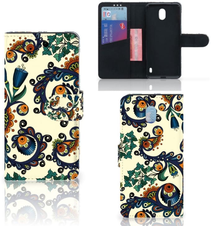 Wallet Case Nokia 1 Plus Barok Flower