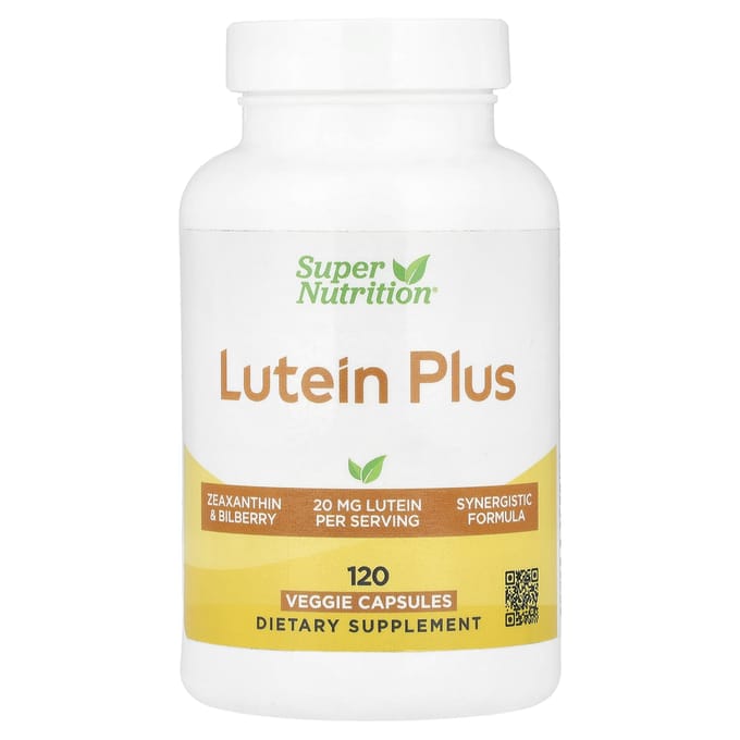 Luteïne Plus met Bosbessenpoeder en Zeaxanthine, 20 Mg, 120 Vegetarische Capsules