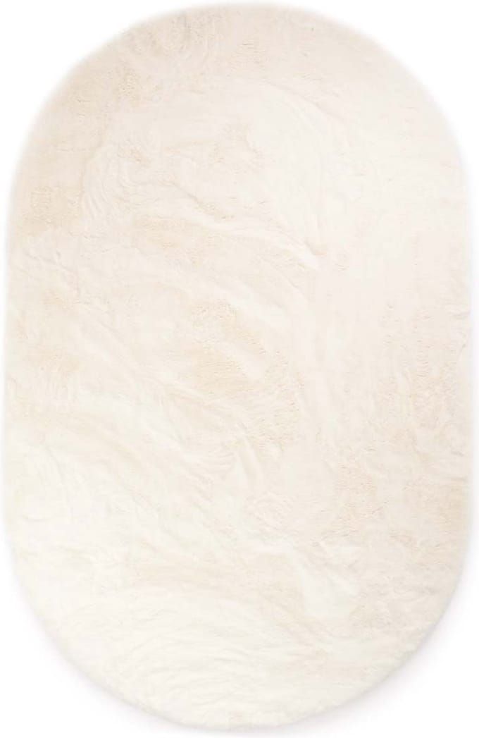 Vloerkleed ovaal hoogpolig - Comfy plus wit 200x300