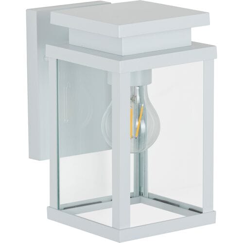 KS Verlichting - wandlamp - Jersey - wit - buitenlamp - E27 - vierkant - modern - glas - aluminium