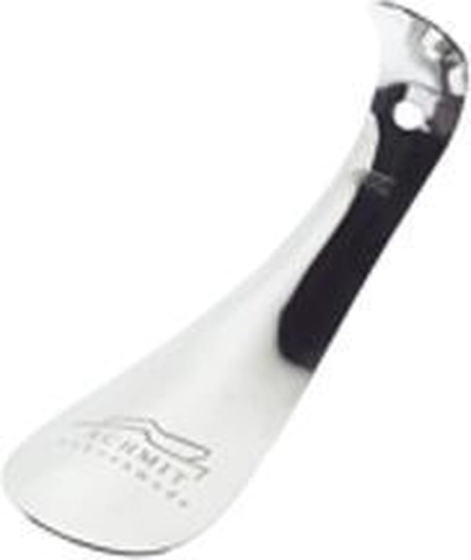 Schoenlepel kort nikkel met haak - 15cm