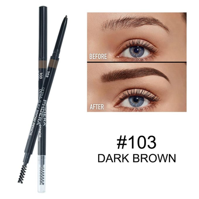 Eyebrow Pencil Natural Waterproof No blooming Rotating Automatic Eye Brow Pencil with Brush Brown Beauty Cosmetic Tool