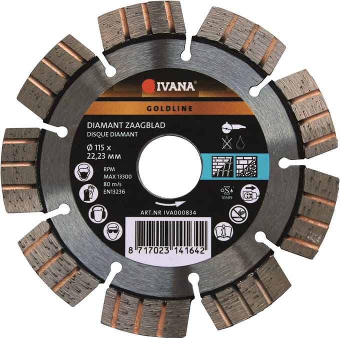 Ivana Diamantzaag Universeel Goldline Ã˜125x22.23mm