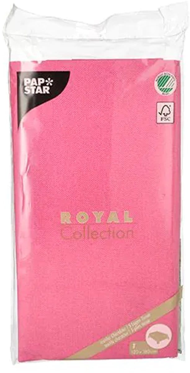 10xTafelkleed, Tissue ROYAL Collection 120 cm x 180 cm fuchsia