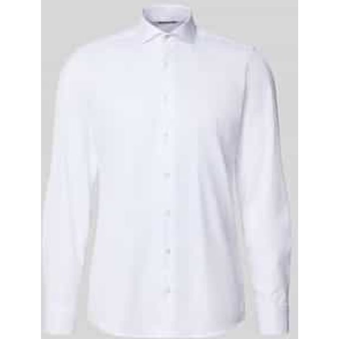 Slim fit zakelijk overhemd van twill