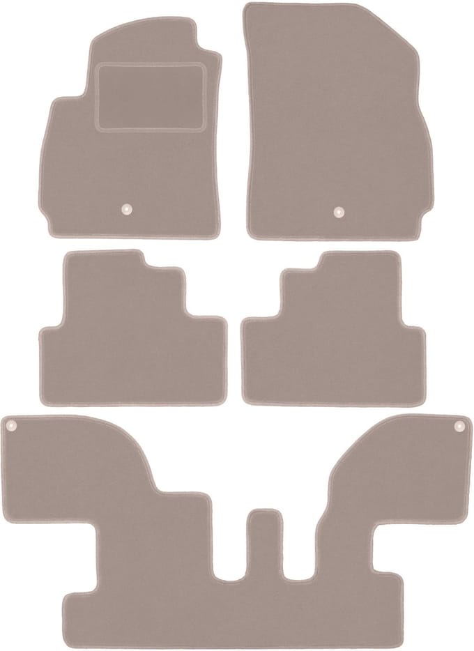 Beige velours vloermatten voor: Chevrolet Orlando I minivan (2010-2018)