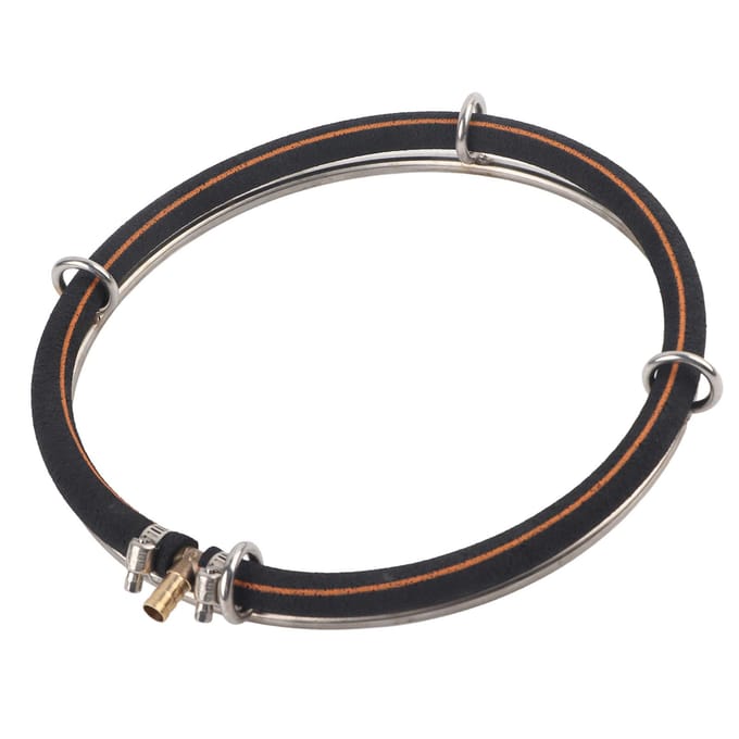 Aquarium Ronde Luchtbel Diffuser Ring Visvijver Zuurstofbeluchter(Enkele Ring Dia 25cm) black