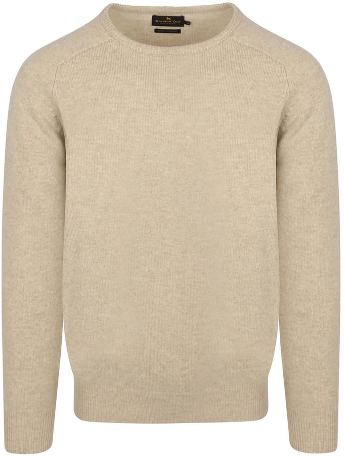 Steppin' Out Trui Lamswol Greige - Maat XL - Heren