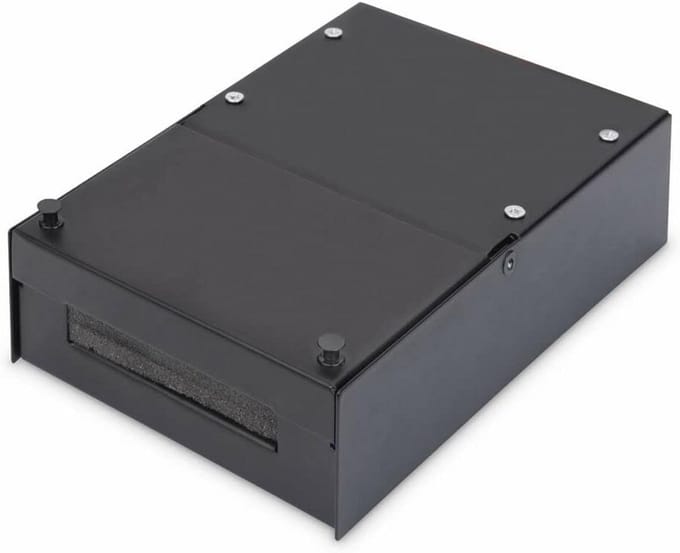 Aansluitdoos met 4 poorten voor Keystone modules - Netwerkcontactdoos - Zwart