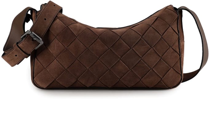 LIEBESKIND BERLIN Leren schoudertas Sky II Hobo Roasted Coconut donkerbruin