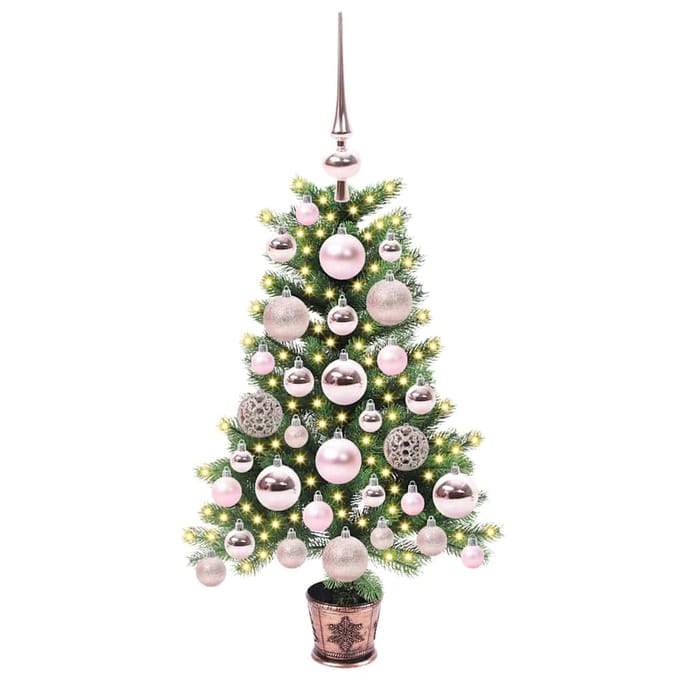 vidaXL - Kerstboom - met - 150 - LED - met - standaard - Groen - 65 - cm - PE