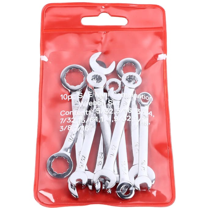 10 STUKS Mini Steeksleutelset Staal Inch Open Einde Kleine Sleutelset voor Repareren Monteren pink