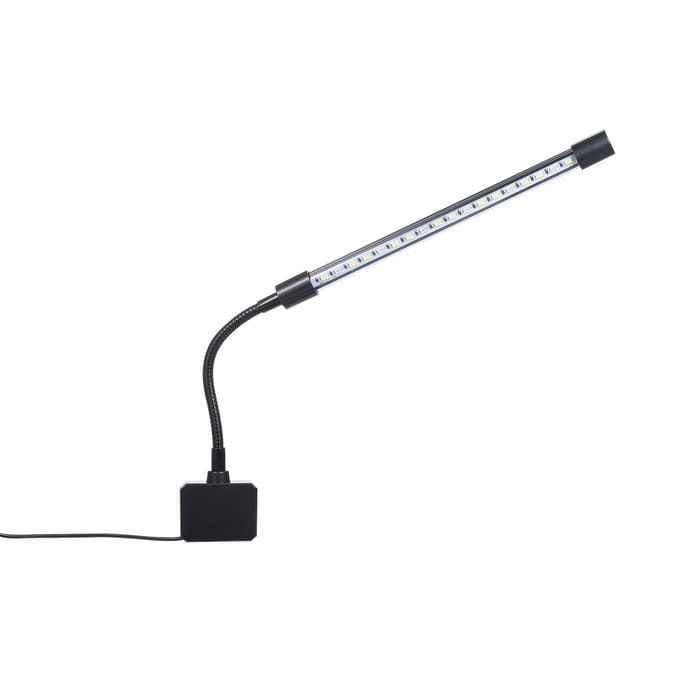 D C 5V 7W 18 LED Aquariumlamp Vissenkom Klem Clip Kijk Lamp USB Aangedreven Werking 3 Verlichtingsstanden zwart