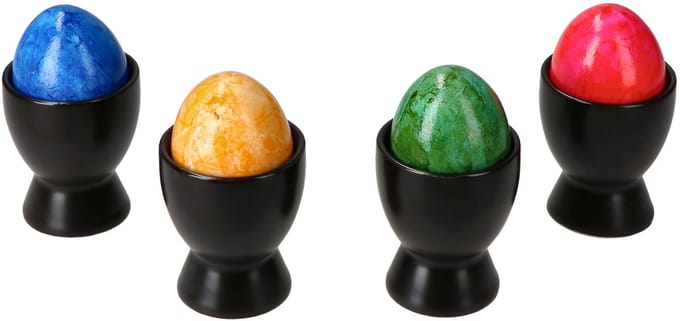 Set van 4 NERO aardewerken eierdopjes - 24320072