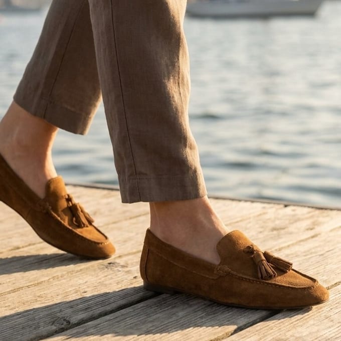 Linea Zeta Linea Zeta Loafer Cognac Suède