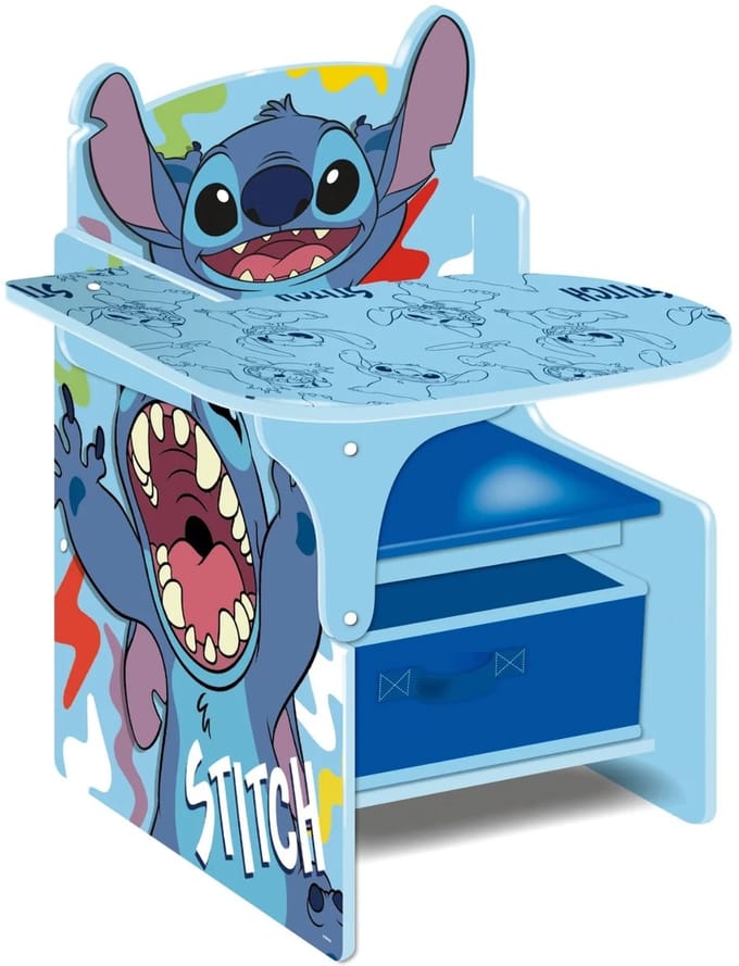 Disney Stitch Houten Bureau stoel met stoffen opbergbak