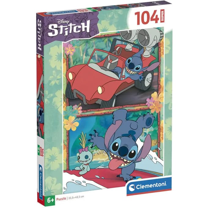 Clementoni - Puzzel - 104 Stukjes - Stitch Disney Avontuur - Vanaf 6 Jaar