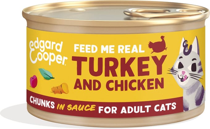Edgard & Cooper Kattenvoer Chunks Kip - Kalkoen 85 gr