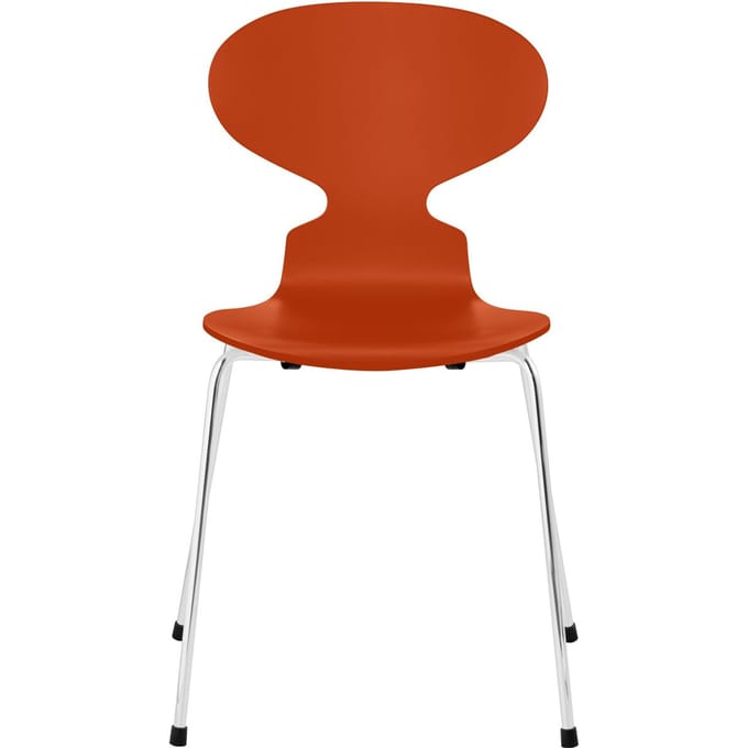 Fritz Hansen Ant Stoel - gelakt - paradise orange - verchroomd