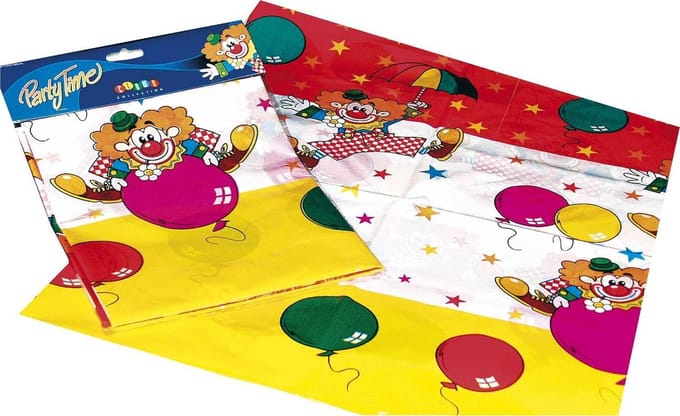 Haza Original Tafelkleed Clown 120 X 180 Cm Multicolor