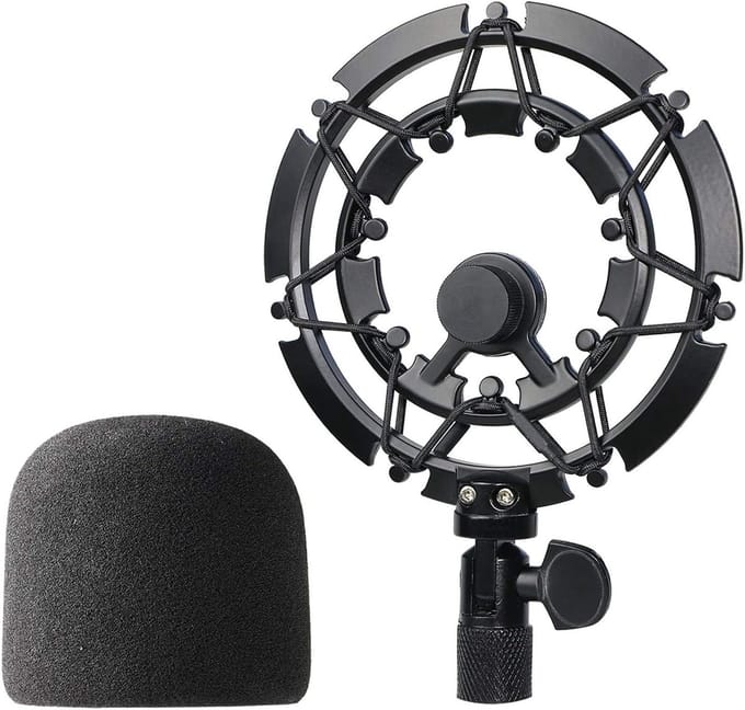 Shock Mount voor Blue Yeti Microfoon met Microfoonhoes en Popfilter voor Geluiddemping en Vibration Reductie