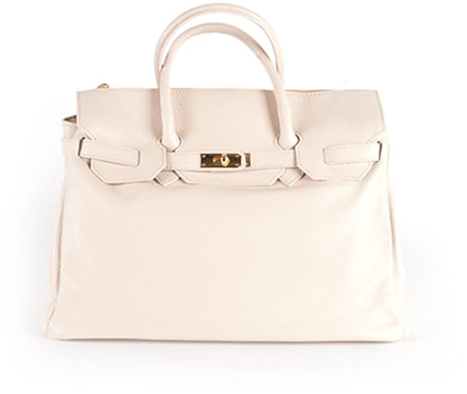 Giuliano lederen handtas Alberta - Dames - Made in Italy - Beige