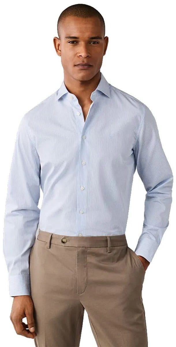 Hackett Hm3010761 Overhemd Met Lange Mouwen Blauw M Man