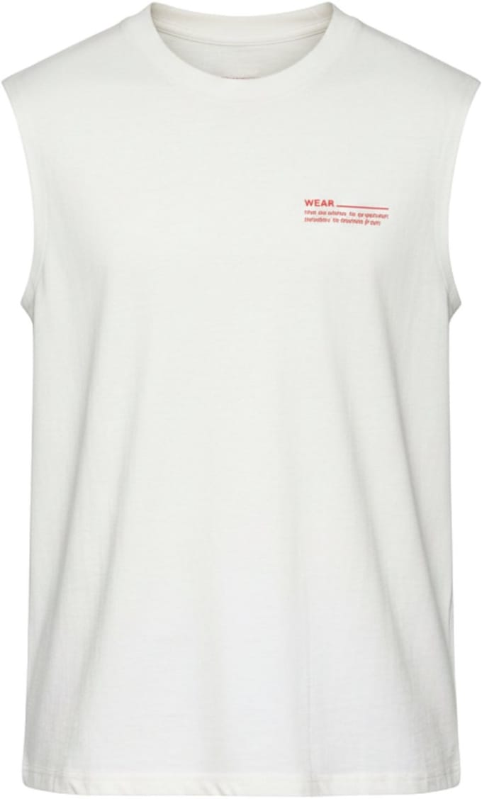 OMBRE Tanktop - Loose Fit - Katoen - Mouwloos Wit M