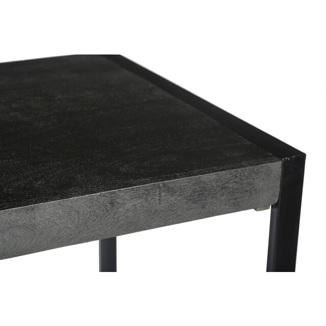 Livingfurn - Bartafels Norris Bar Table 140cm - Mangohout / Gecoat Staal