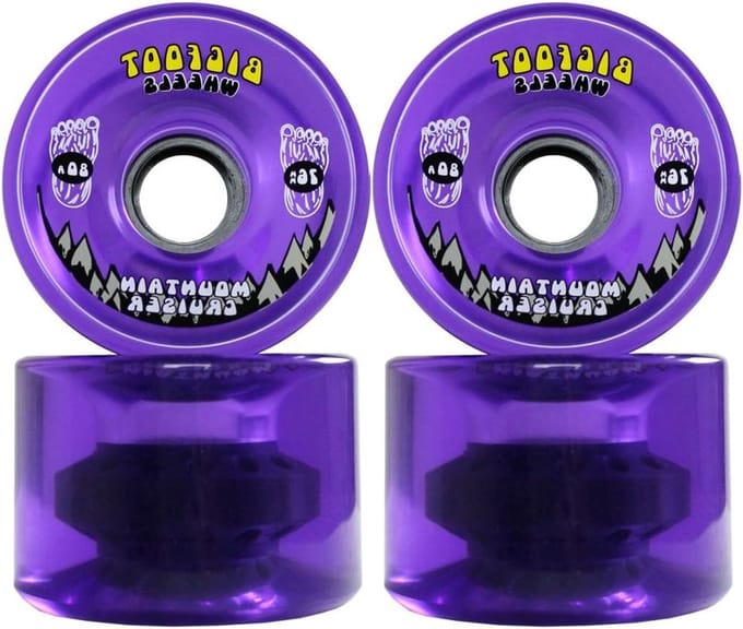 Longboard Wielen - Cruiser Wielen - Soepel Rijden - Extra Grote Diameter - 76mm 80A - Paars