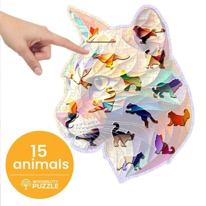 HOUTEN STAD Puzzel - Gaudy Cougar.