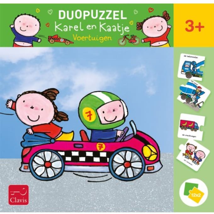 Duopuzzel Karel En Kaatje. Voertuigen