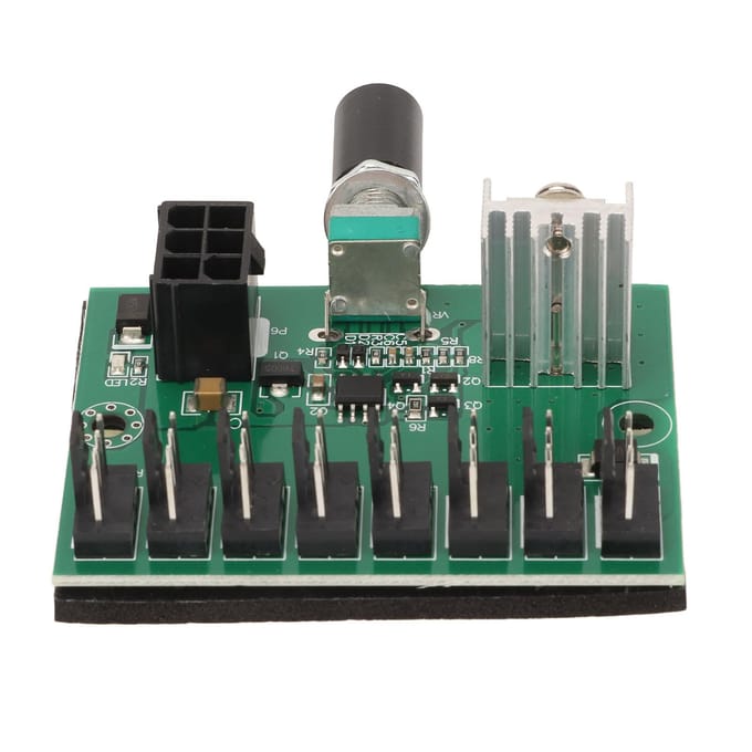 Ventilator Splitter Controller Hub NKFV8 1 DC 12V PWM 8-Kanaals Computer Ventilator Hub voor 4-pin 3-pin 2-pin PC black