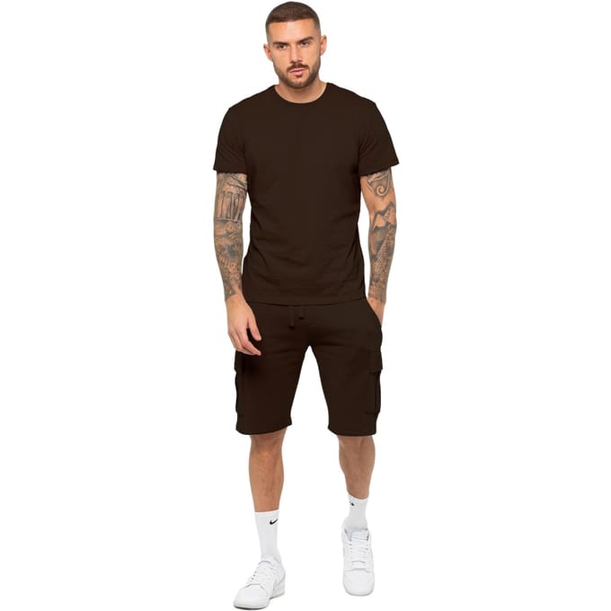 Enzo | Heren Trainingspak met T-Shirt en Korte Broek Set