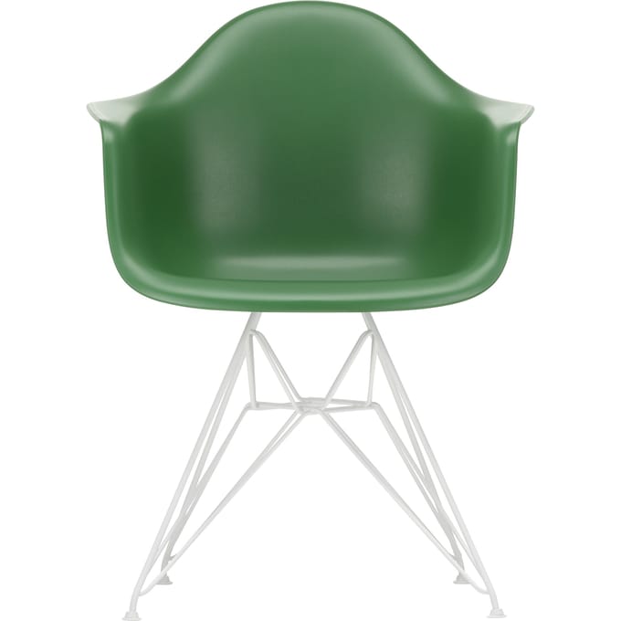 Vitra DAR Eames Plastic Armchair - smaragd RE - wit